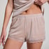 Short Velours Lace, Beige
