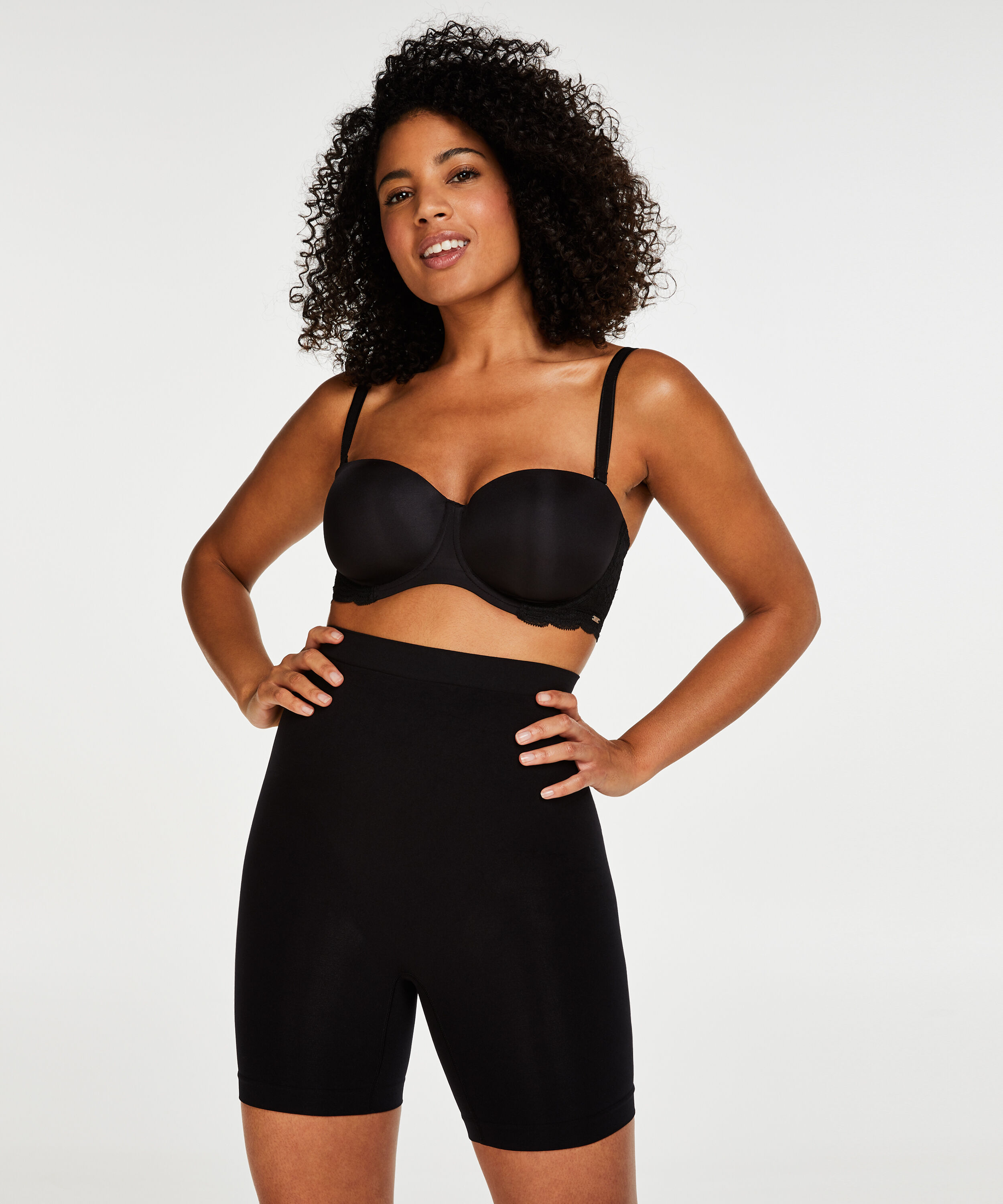 Firming high waisted thigh slimmer - Level 2, Black