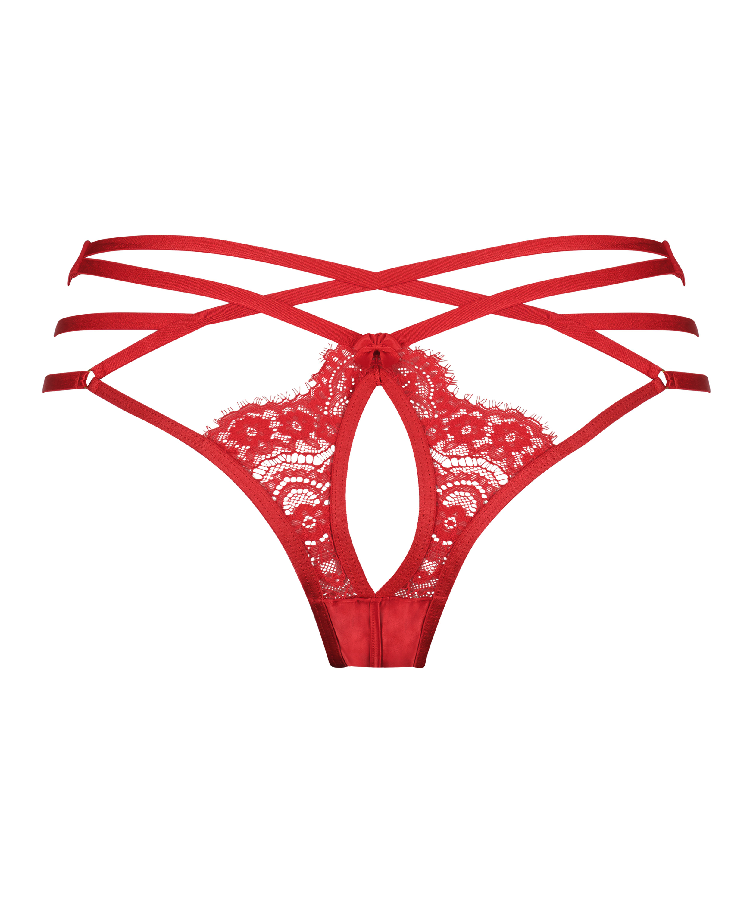 Mitzy Open Crotch Brazilian, Red, main