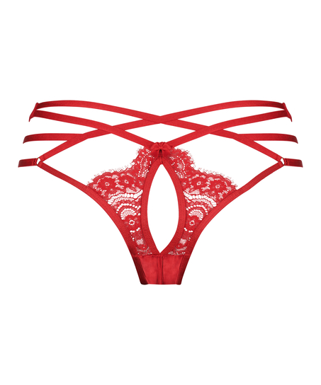 Mitzy Open Crotch Brazilian, Red