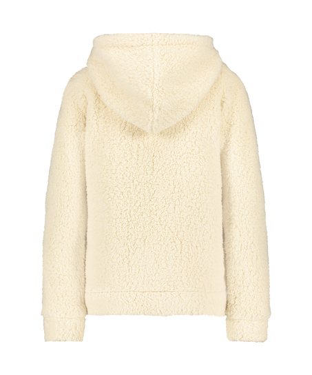 Fleece cardigan, Beige