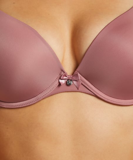 Plunge Padded Underwired Bra, Pink