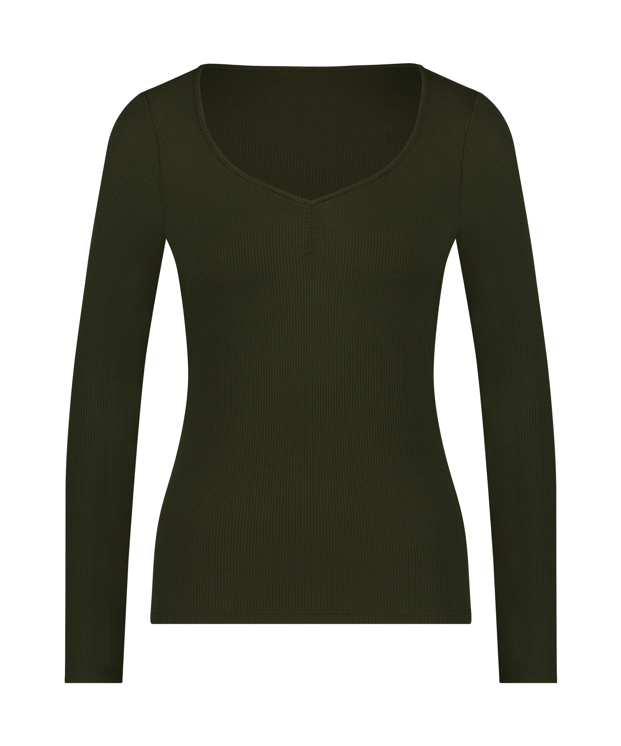Long-Sleeved Pyjama Top, Green, main