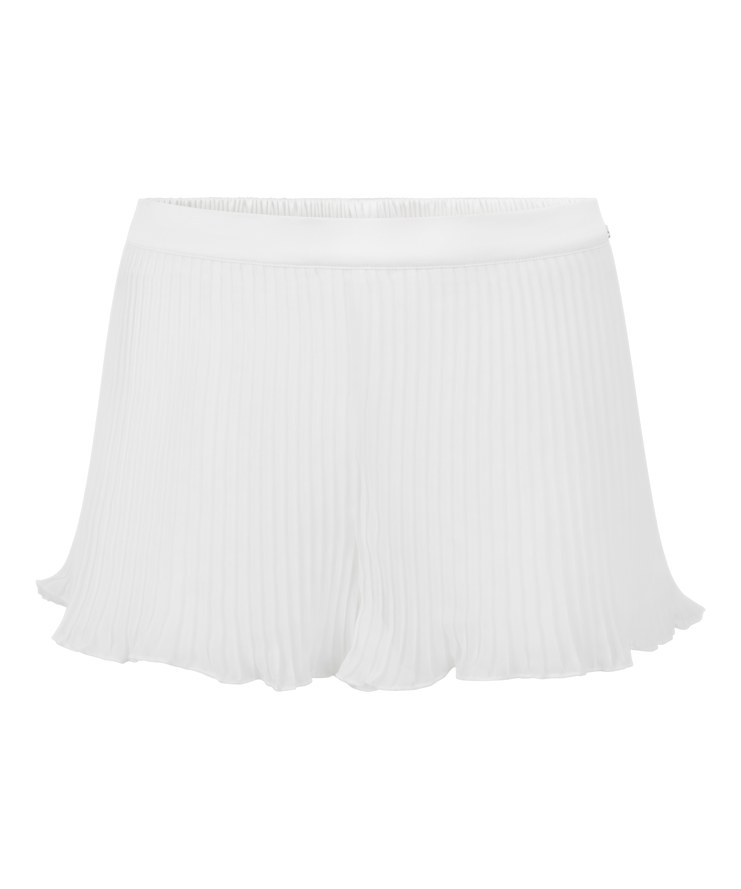 Plisse Lace Shorts, White, main