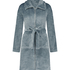 Zip Fleece Bathrobe, Blue