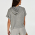 Short sleeved hoodie, Grey