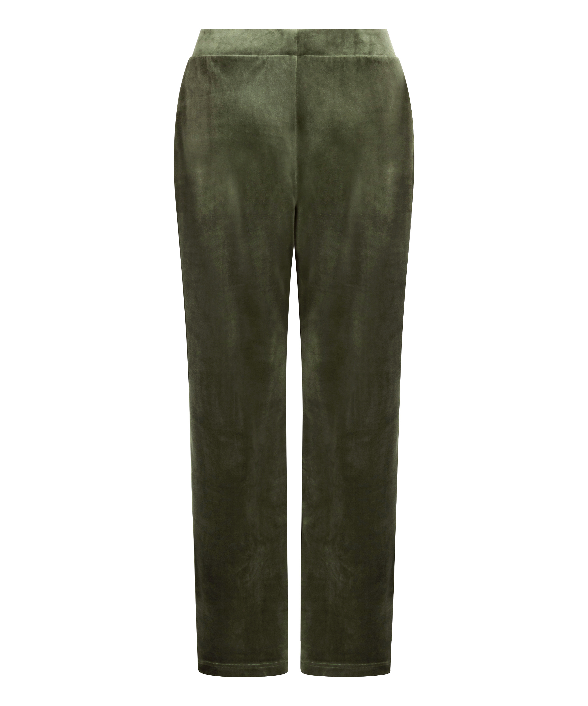 Velours Pyjama Pants, Green, main