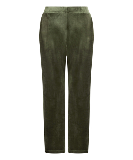 Velours Pyjama Pants, Green