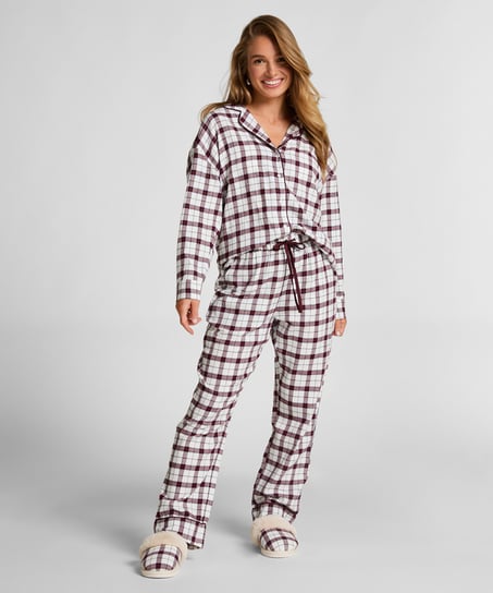 Petite Flannel Pyjama Pants, White
