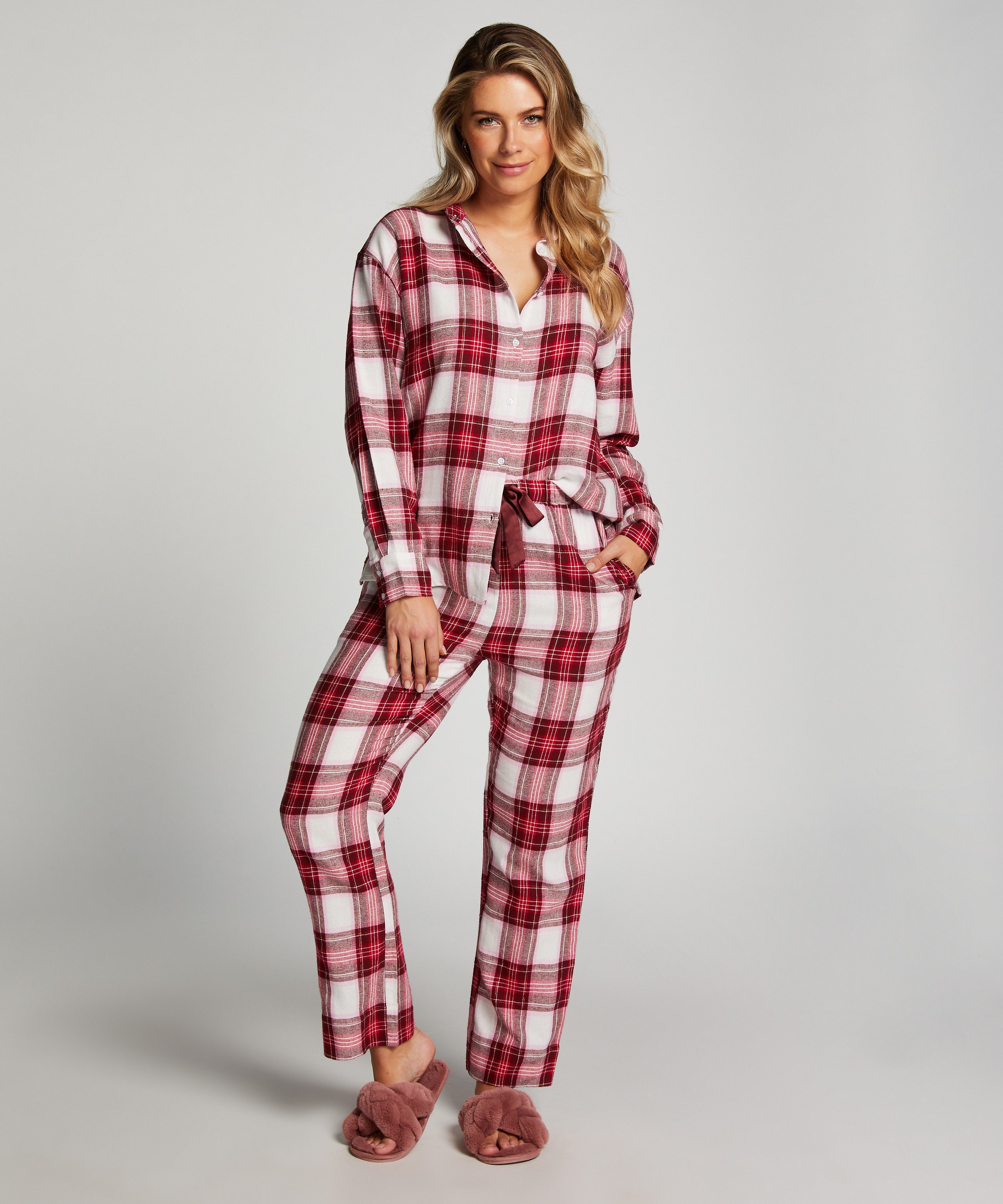 Petite Flannel Pyjama Pants, Pink, main