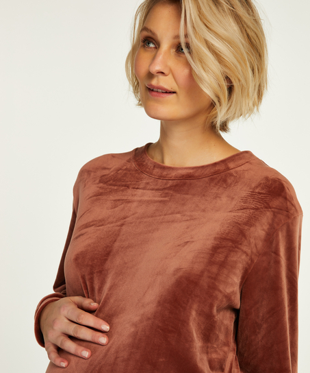 Velours Maternity Top, Pink