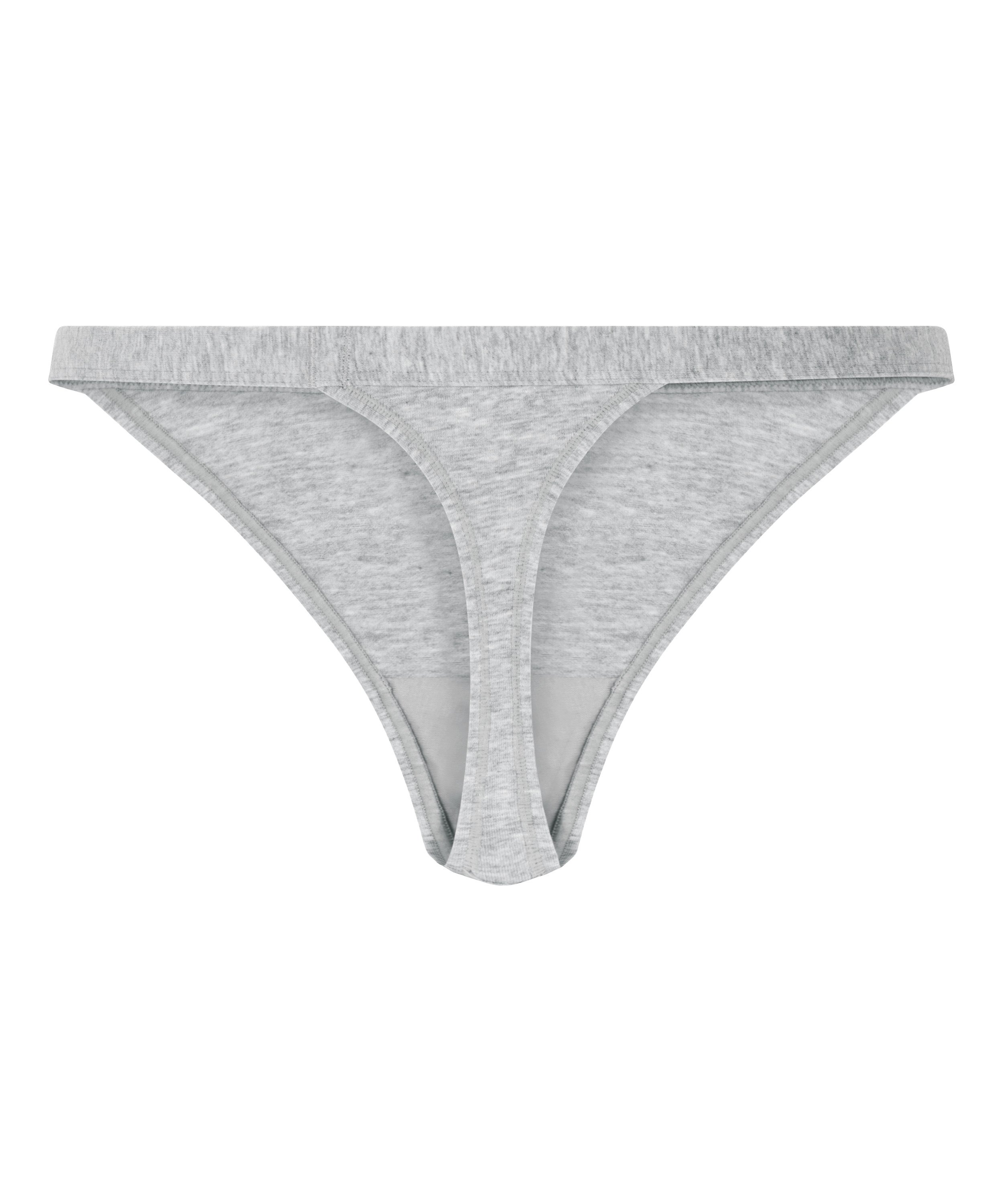 Cotton Thong, Grey, main