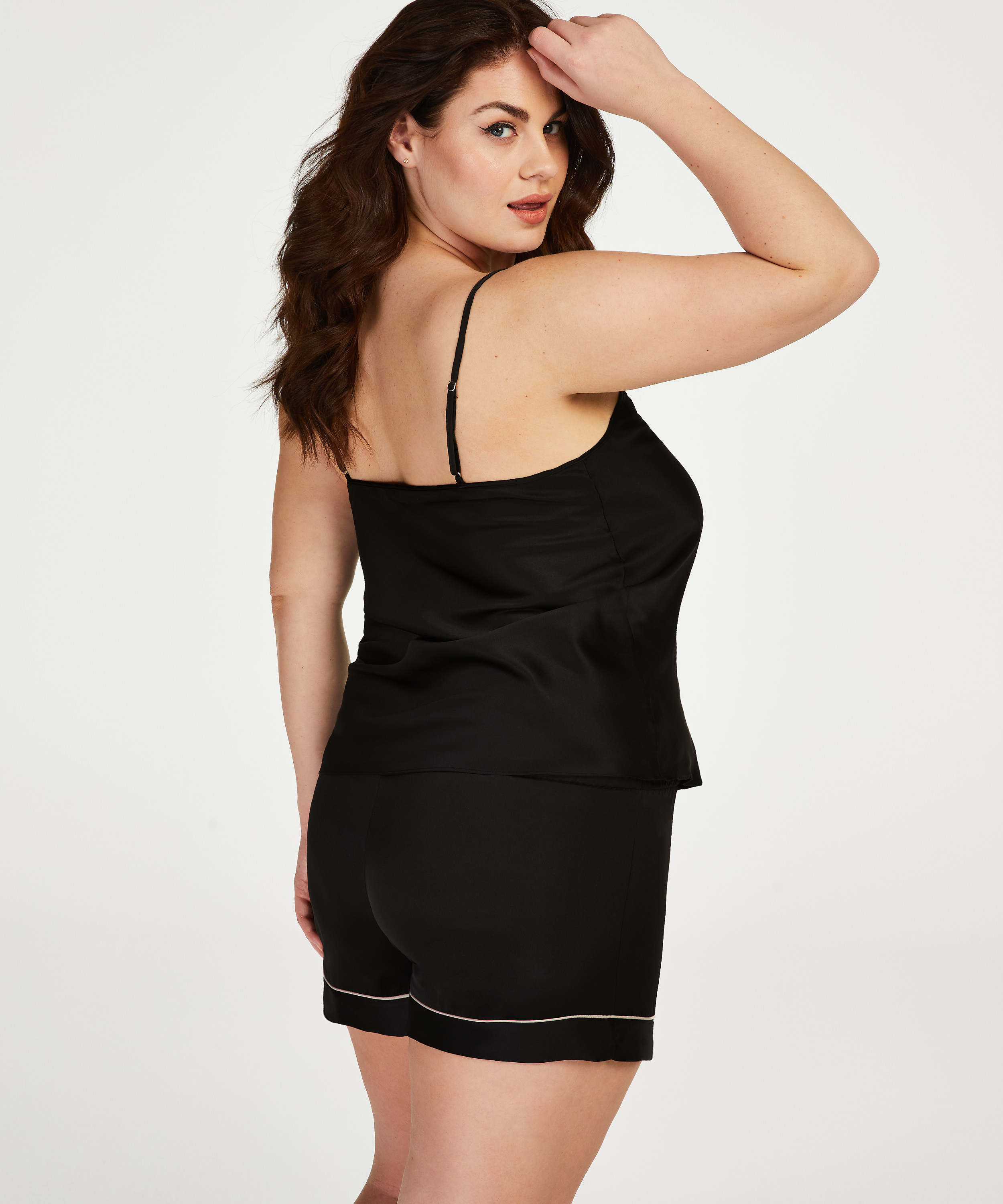 Satin Top Bow, Black, main