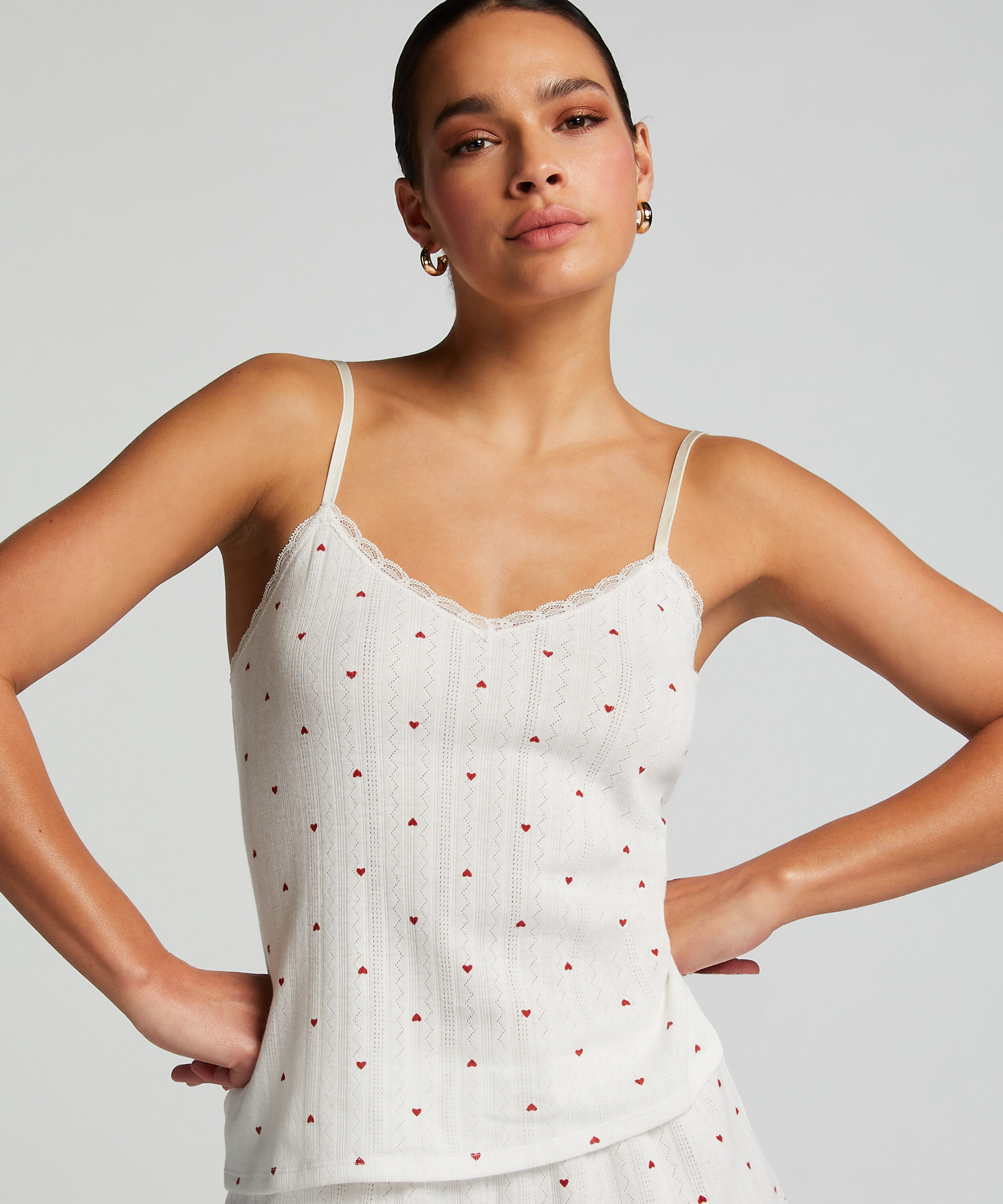 Cami lace top, White