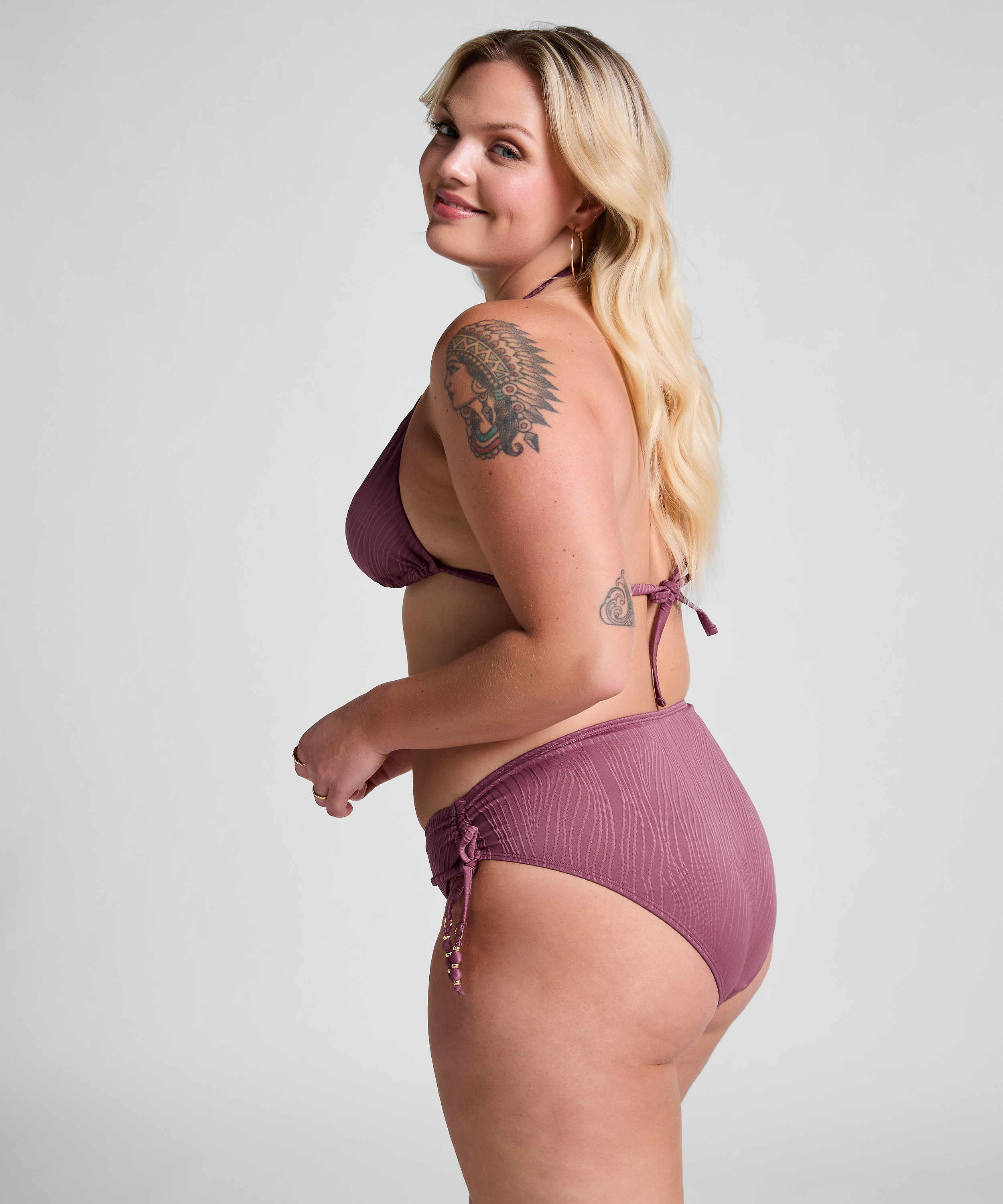 Cozumel Triangle Bikini Top, Purple, main