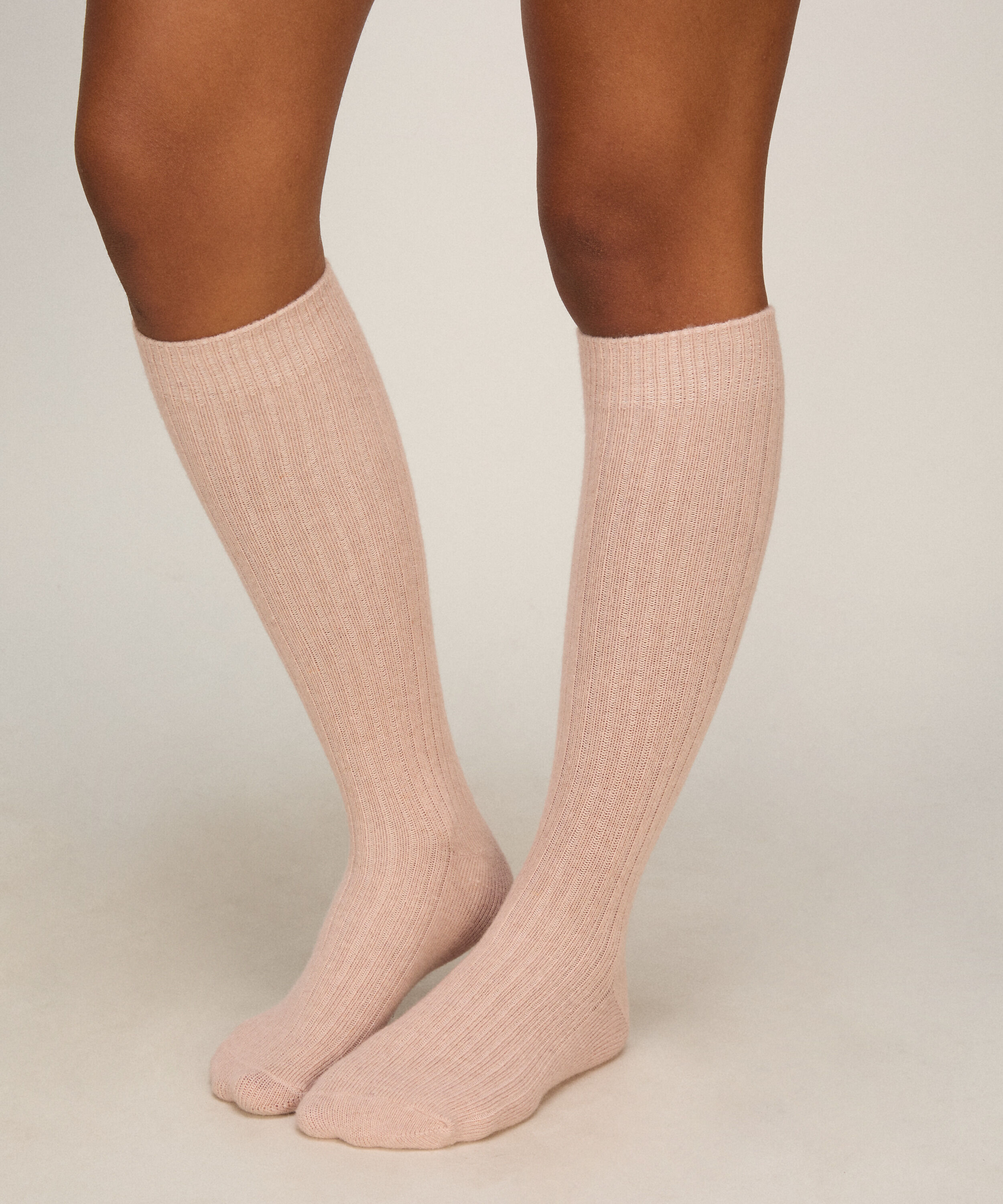 Cashmere Blended Socks, Pink