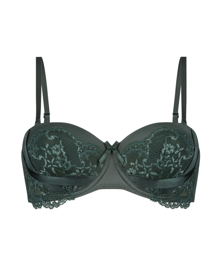 Reeva Padded Strapless Underwired Bra, Green