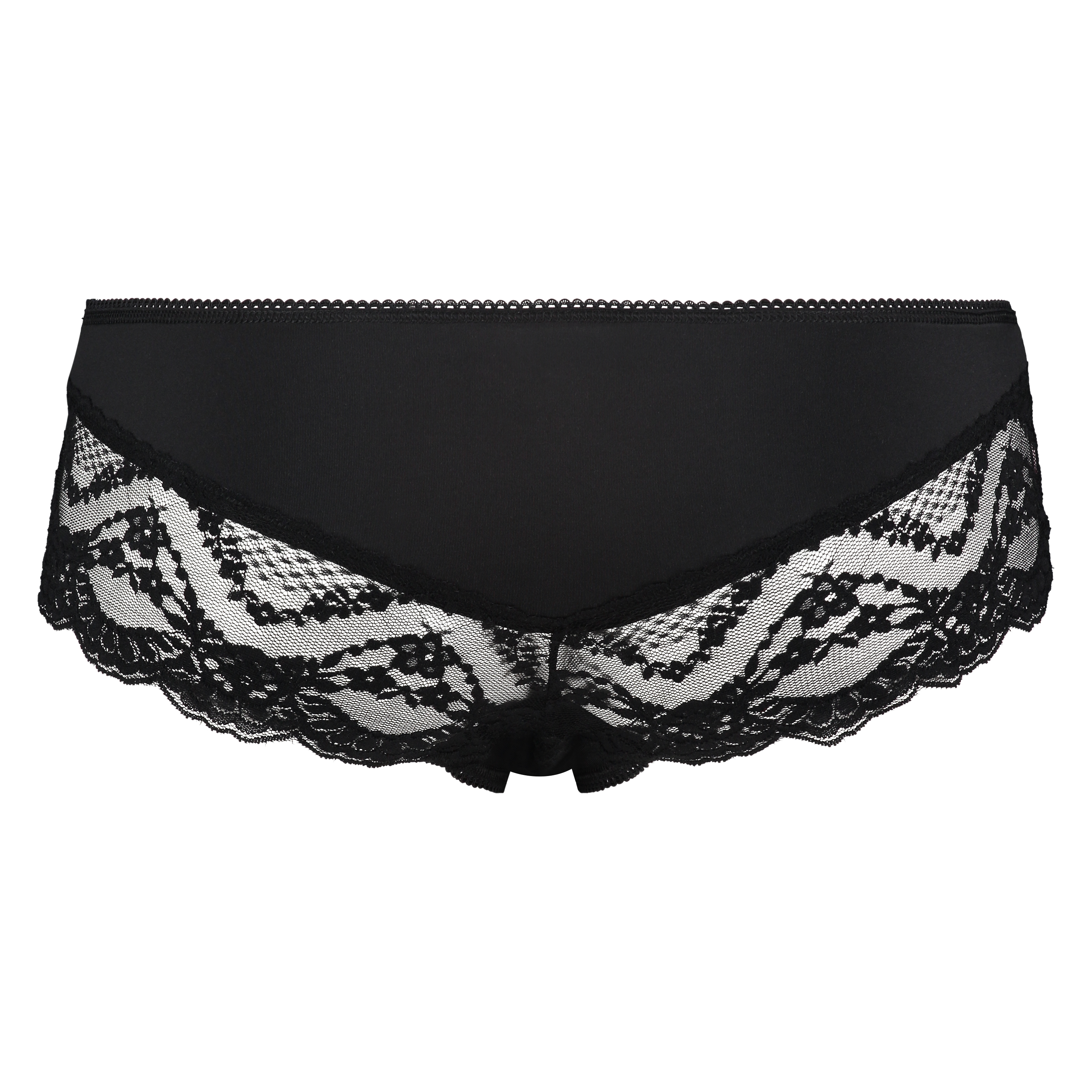 Lacey Microfibre Brazilian, Black, main