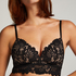 Shiloh Padded Non-wired Longline Bra, Black