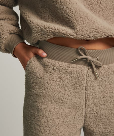 Fleece Joggers, Brown