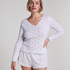 Pointelle Pyjama Top, White