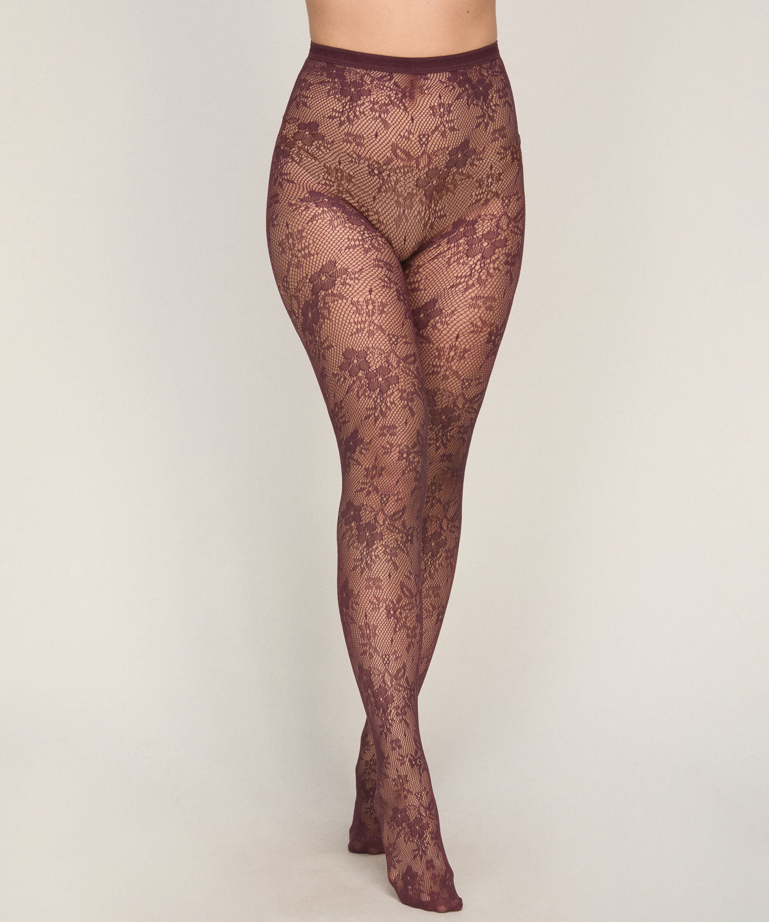 Tight Allover Lace Fishnet, Purple