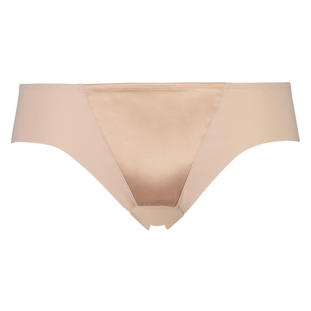 Satin Fleece Brief, Beige