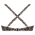 Leopard padded underwired bikini top, Beige