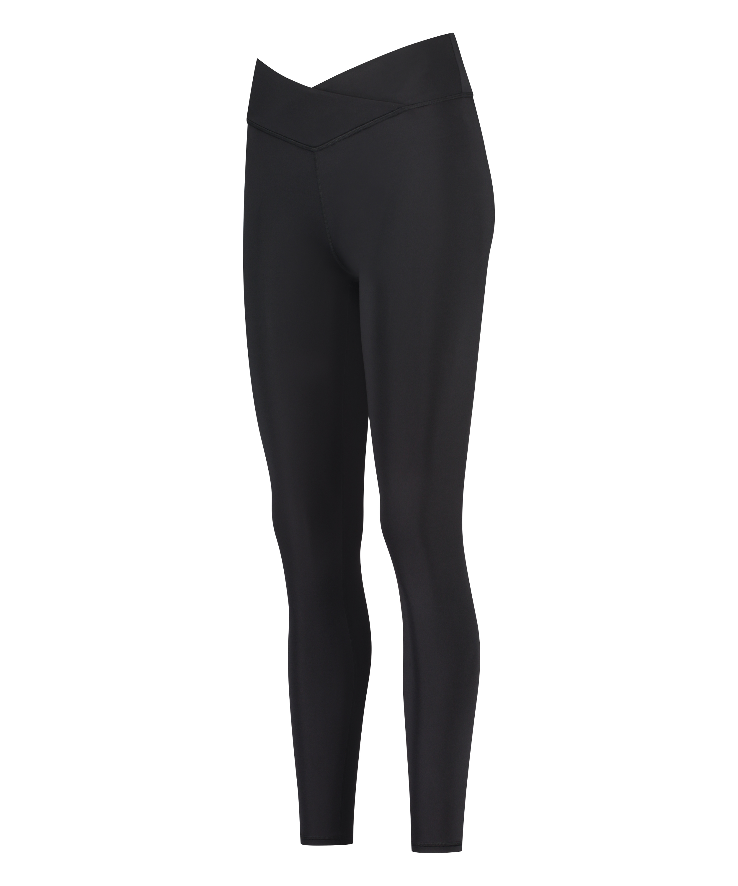 HKMX Crossed High Waisted Leggings, Black, main