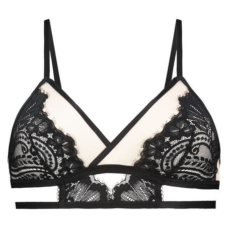 Bella Triangle Bralette, Black