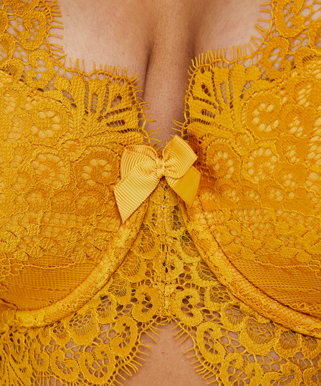 Marilee Padded Underwired Longline Bra, Yellow