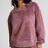 Longsleeved Top Fluffy Fleece, Pink