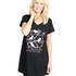Nightshirt V-neck, Black