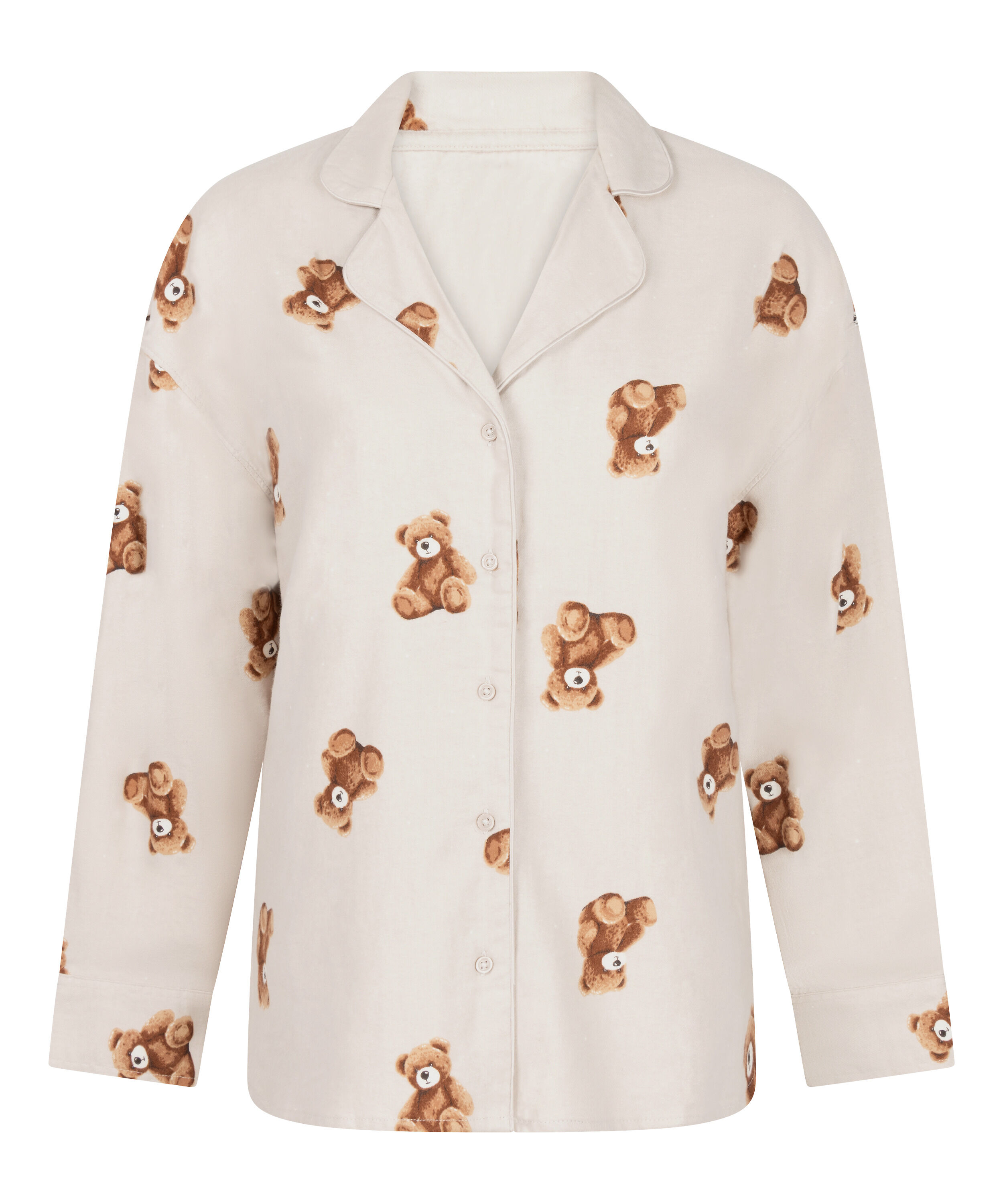 Jacket Flannel Twill Bear, Beige