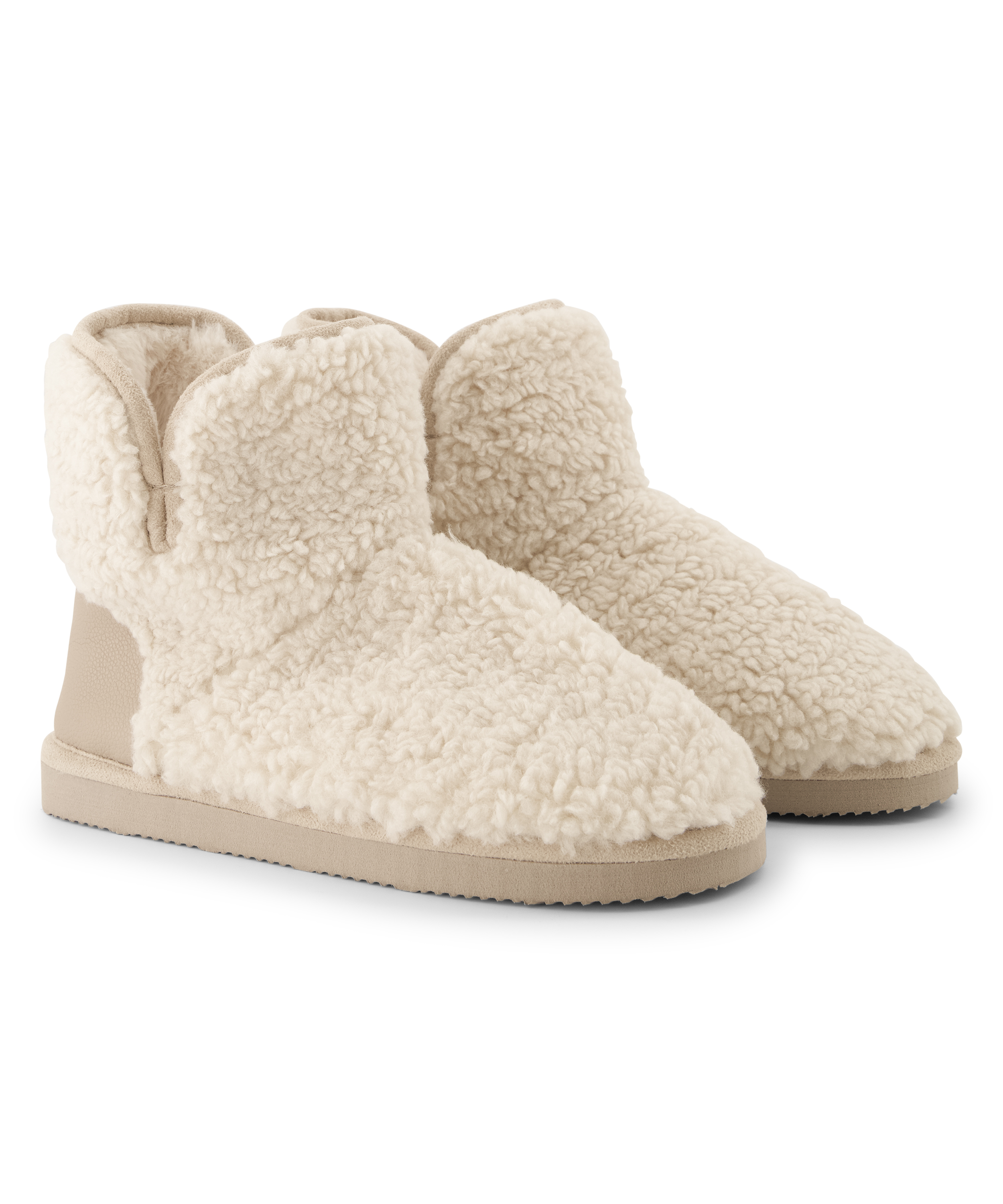 Teddy Slippers Boot, White, main