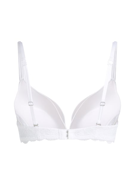 Angie Padded Underwired Push-Up Bra, White