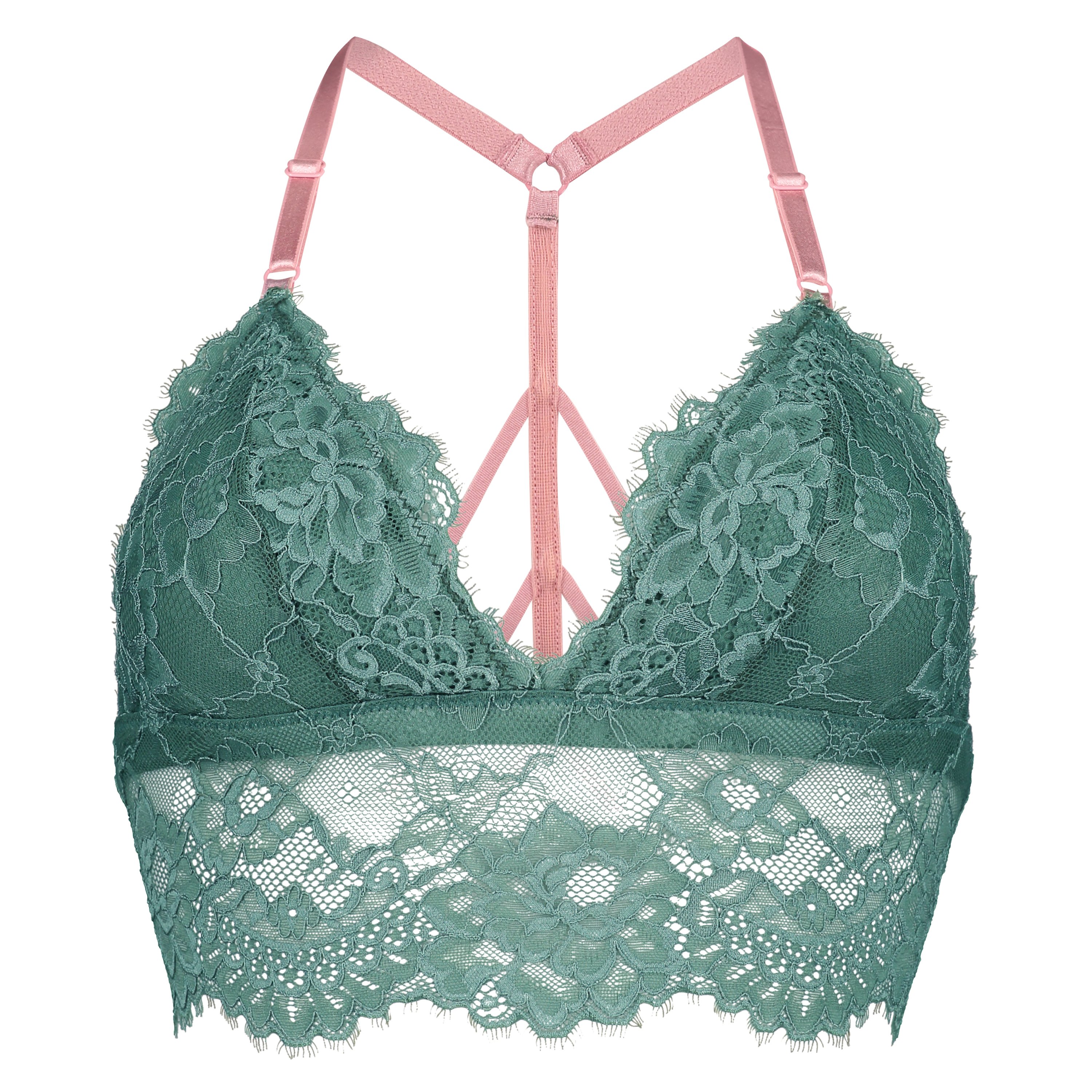 Illuna triangle bralette, Green, main