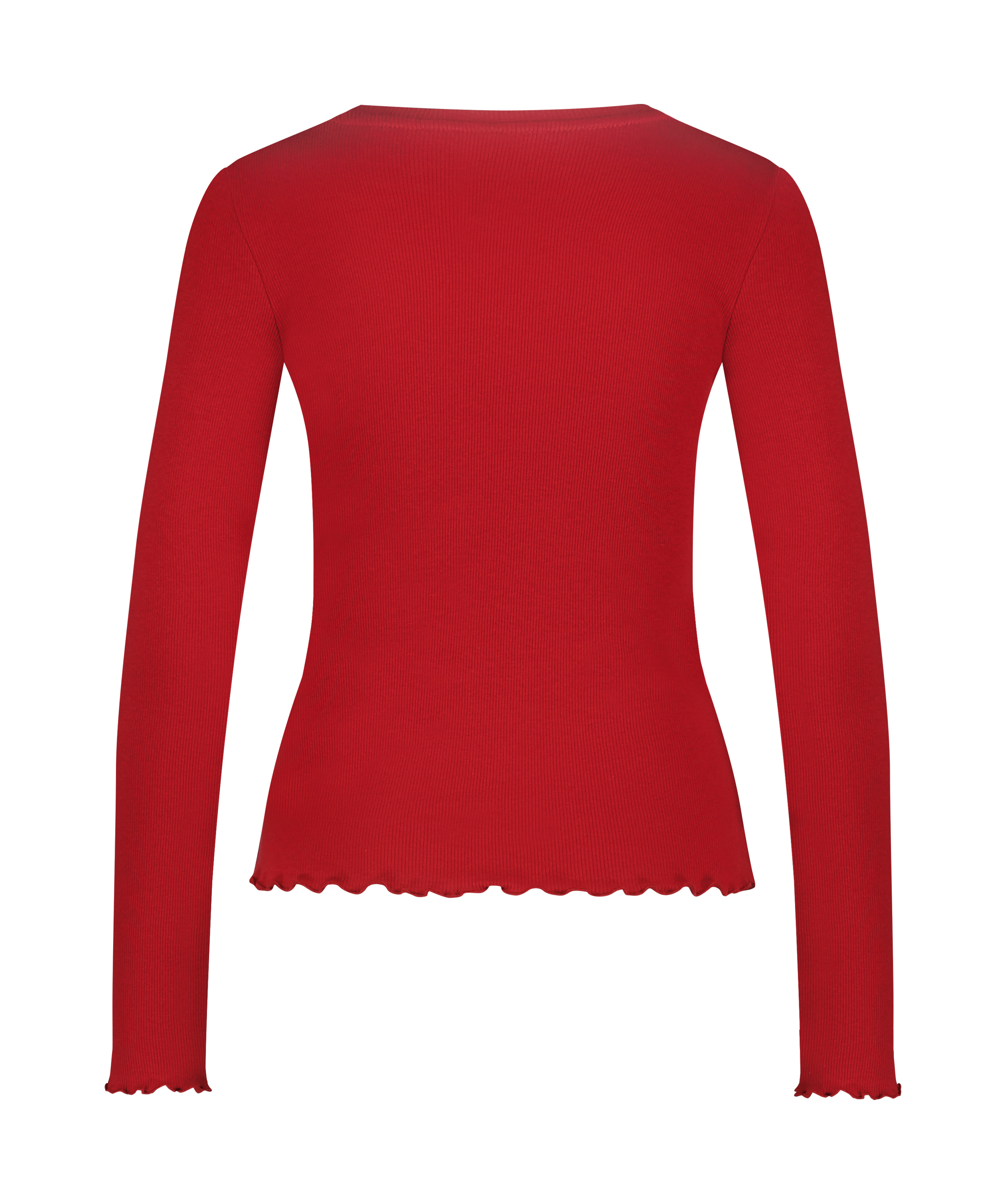 Long-Sleeved Pyjama Top, Red, main