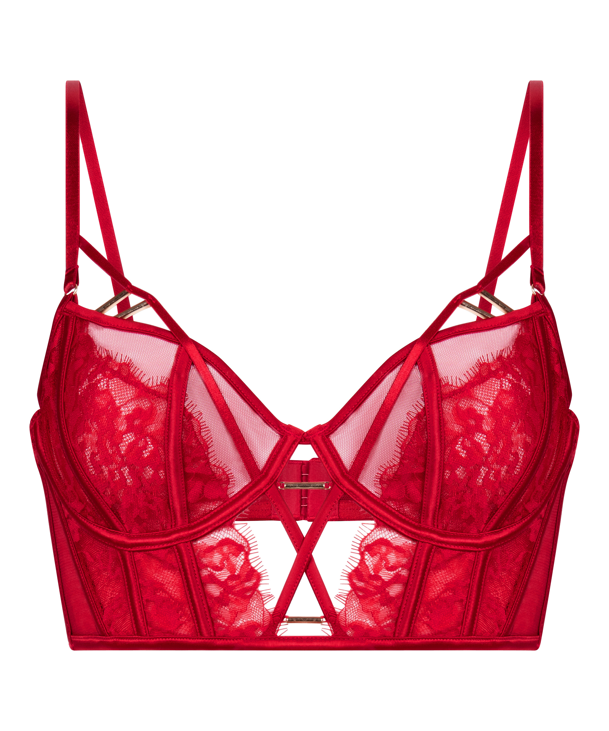Noeki Non-Padded Underwired Bra, Red, main