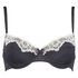Padded underwired  bra Secret Lace contrast, Grey