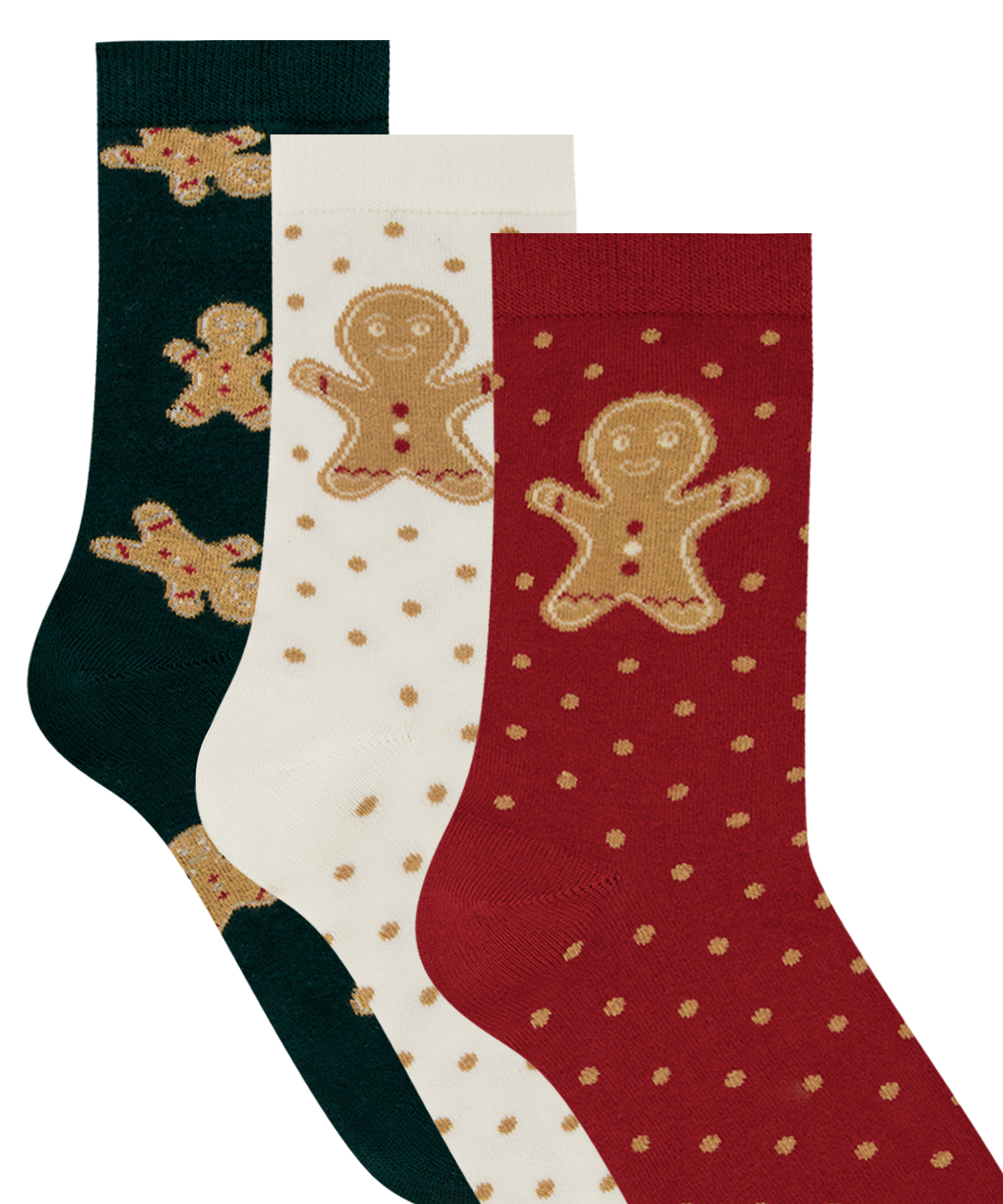 3 pack Giftpack Socks, Green, main