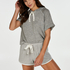Short sleeved hoodie, Grey