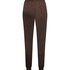 Velour Jogging Pants Pin-tucked, Brown
