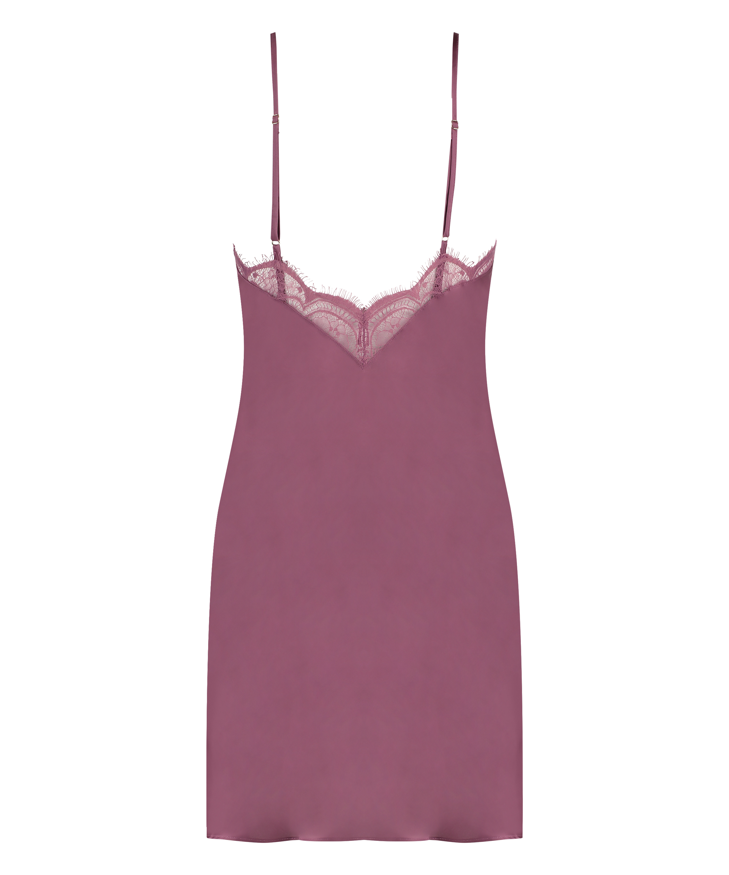 Satin Slip Dress, Purple, main