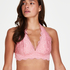 Halter Lace Bralette, Pink