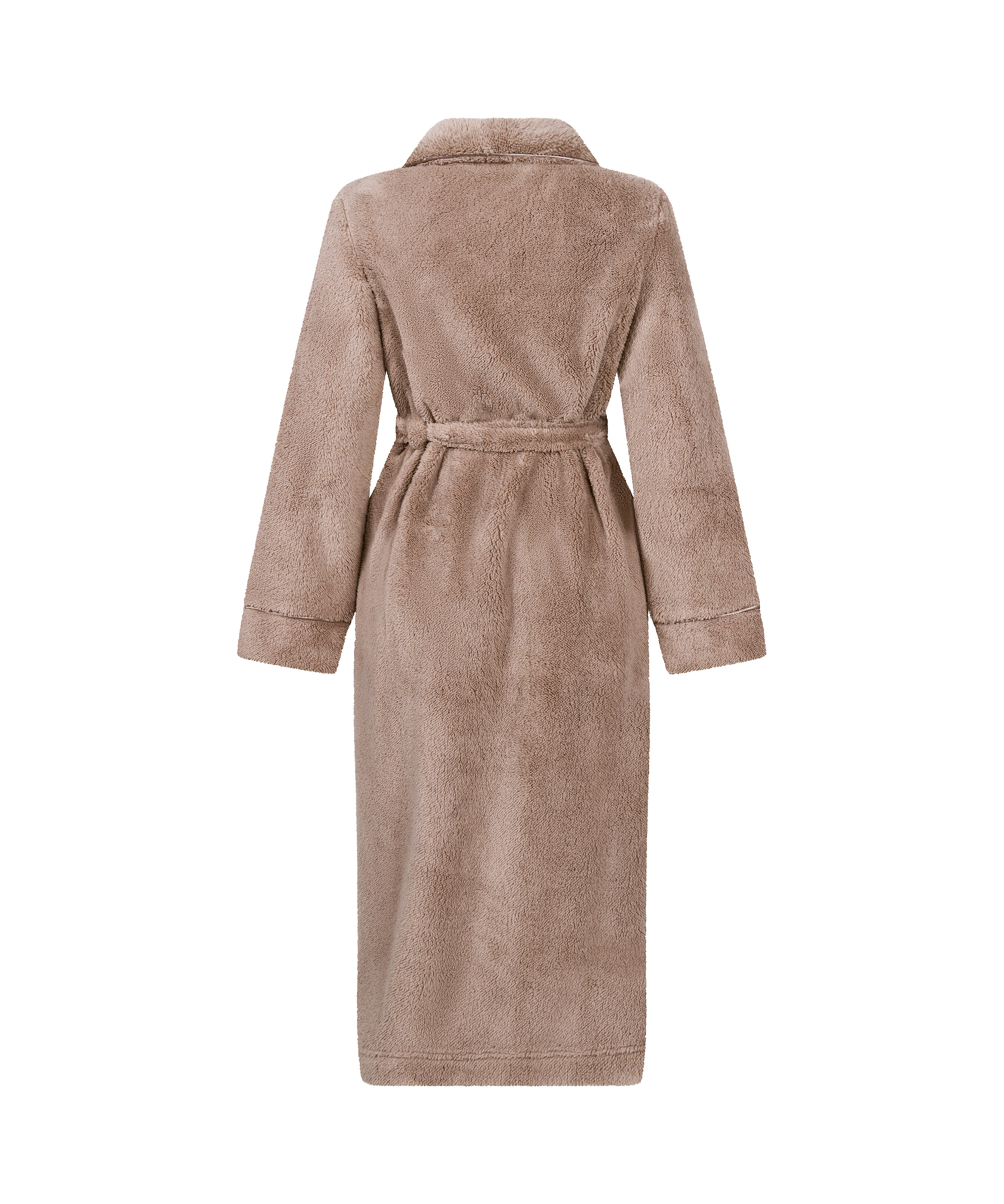 Fleece Bathrobe, Beige, main