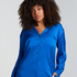 Satin Long-Sleeved Jacket, Blue