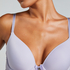 Plunge Padded Underwired Bra, Purple