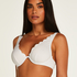 Scallop Non-Padded Underwired Bikini Top, White