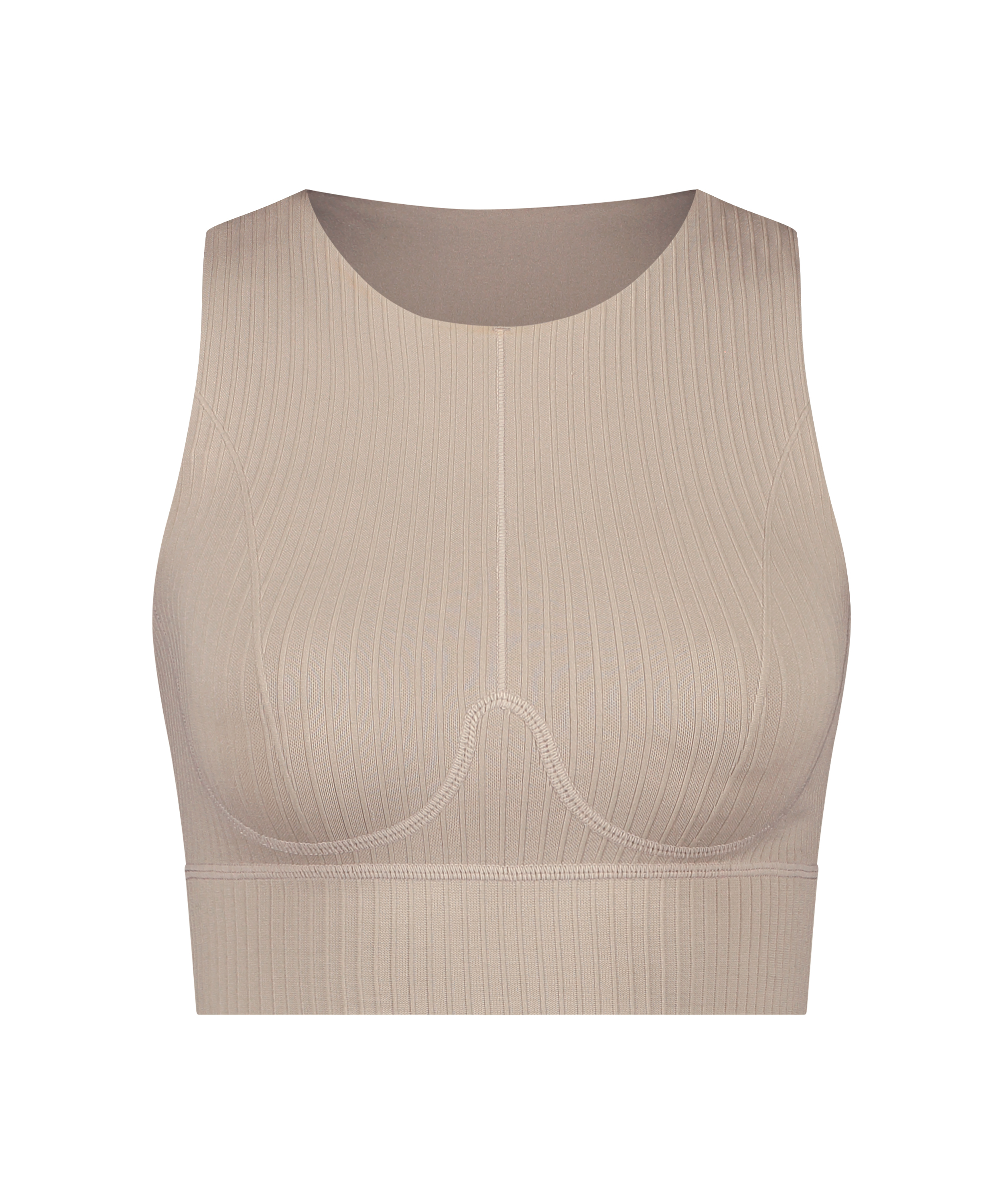 HKMX Seamless Sports Bra, Beige, main